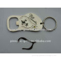 Sandal shape metal bottle opener with key chain